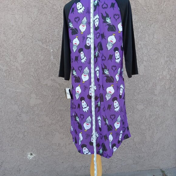 Disney Villans Women's 3/4 Sleeve Dorm Nightgown Pajamas - Picture 8 of 9